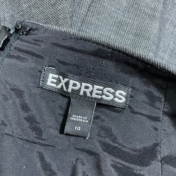 Express Women's Gray Corporate Short Pencil Skirt - Size 10 - Preppy, Straight - Picture 3 of 6